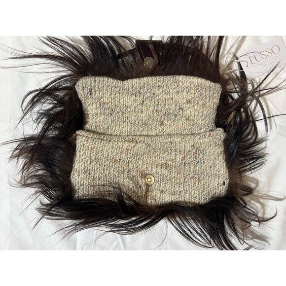 Vintage Fendi Limited Edition Baguette Bag Knit & Fur Trim - Picture 7 of 11
